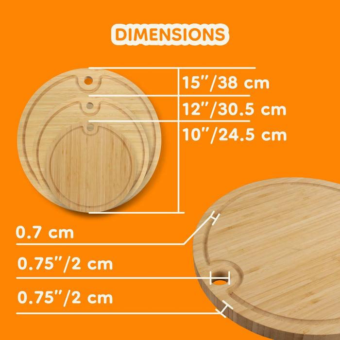 Bamboomn Round Bamboo Cutting Boards