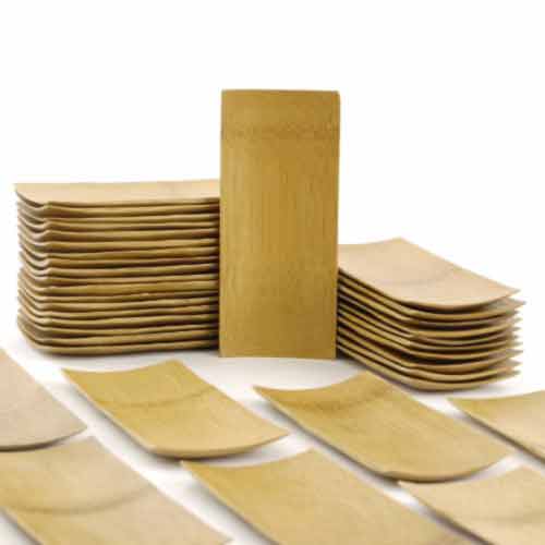 Bamboomn Sharp Edge Oval Small Bamboo Dishes