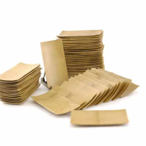 Bamboomn Sharp Edge Oval Small Bamboo Dishes