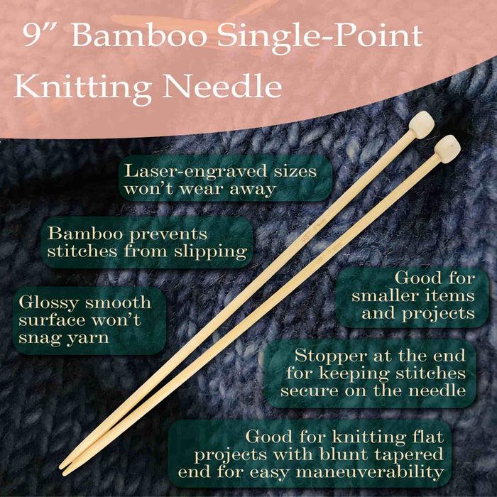 Bamboomn Single Point Bamboo Knitting Needles