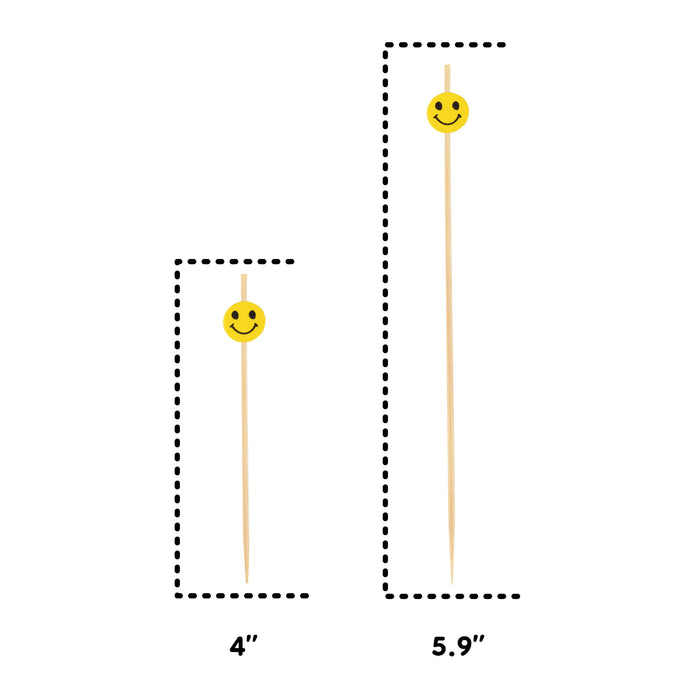 Bamboomn Smiley Face Bamboo Food Picks