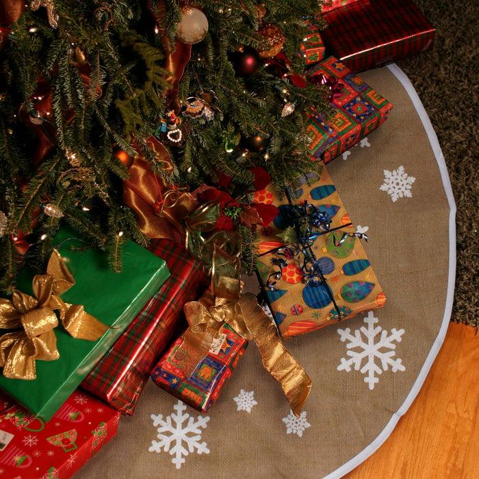 Bamboomn Snowflake Christmas Tree Skirt
