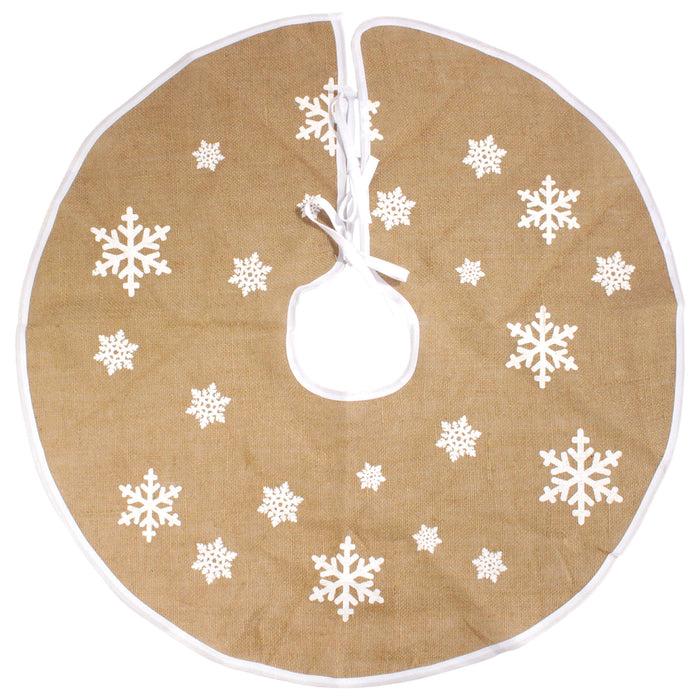bamboomn Snowflake Christmas Tree Skirt