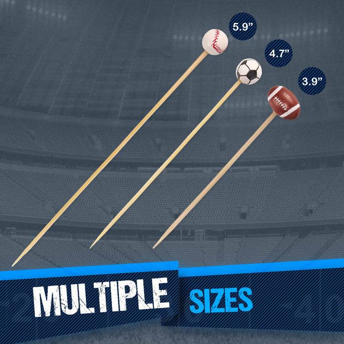 Bamboomn Sports Ball Bamboo Food Picks