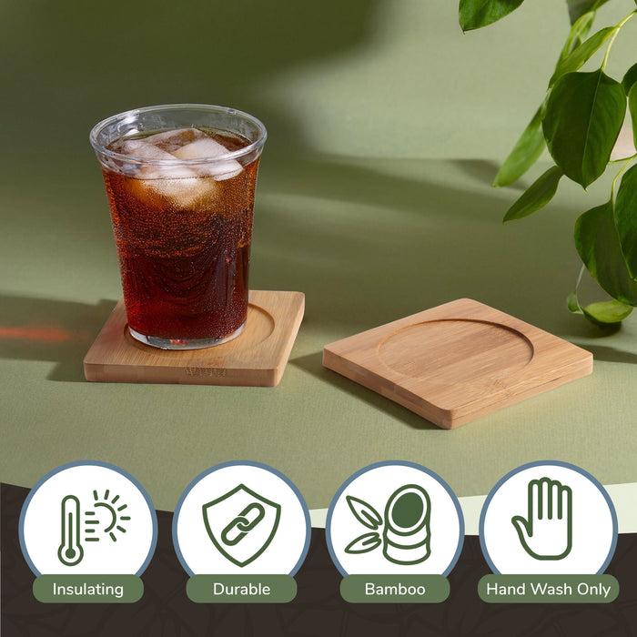 Bamboomn Square Bamboo Coasters