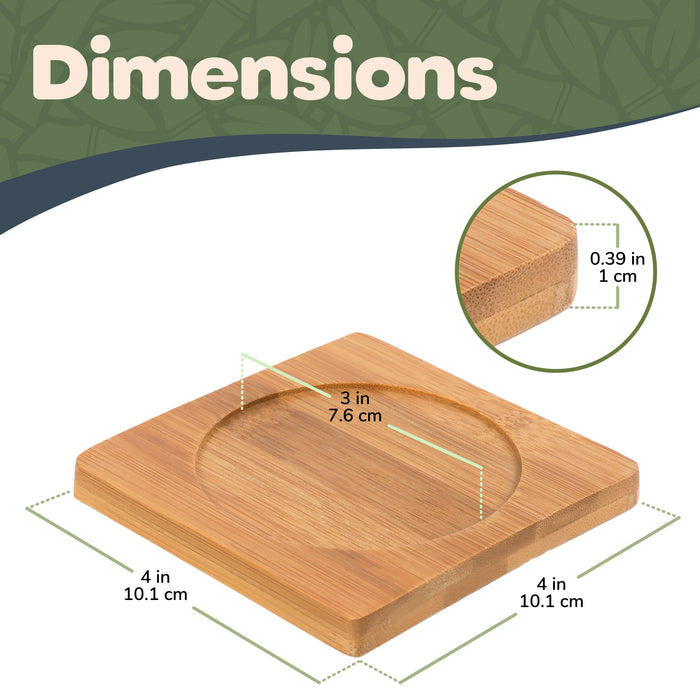 Bamboomn Square Bamboo Coasters