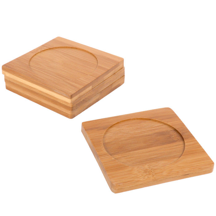 bamboomn Square Bamboo Coasters