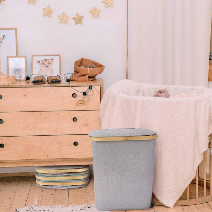 Bamboomn Square Bamboo Hampers With Lid