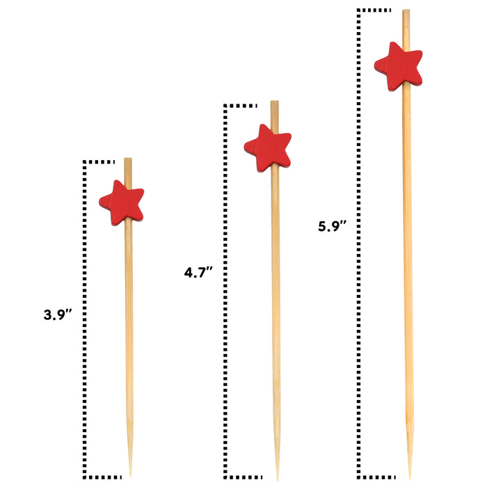 Bamboomn Star Bamboo Food Picks