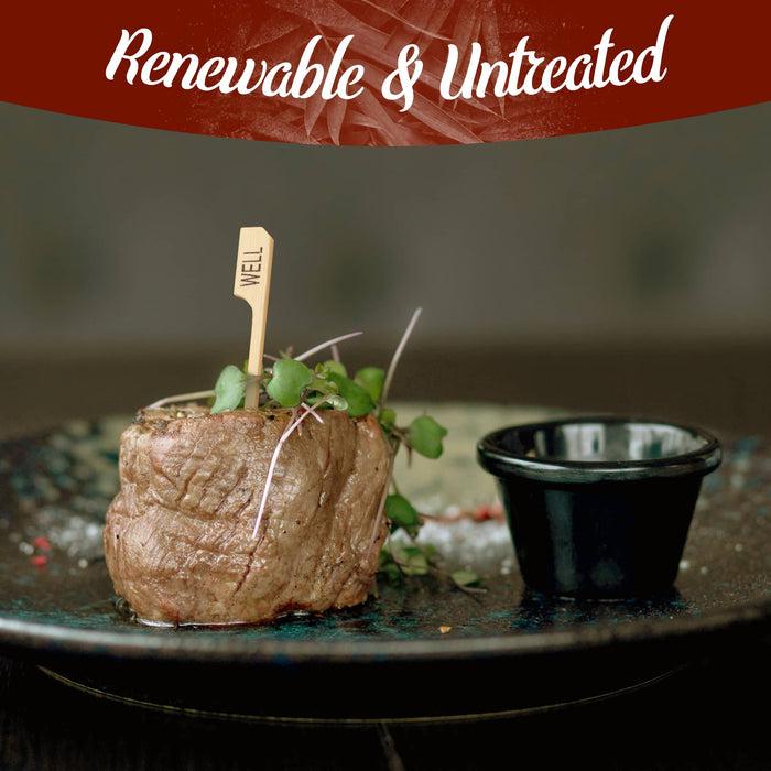 Bamboomn Steak Doneness Paddle Bamboo Food Picks