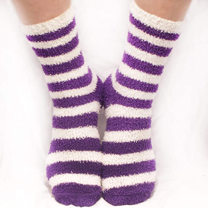Bamboomn Team Spirit Striped Fuzzy Socks