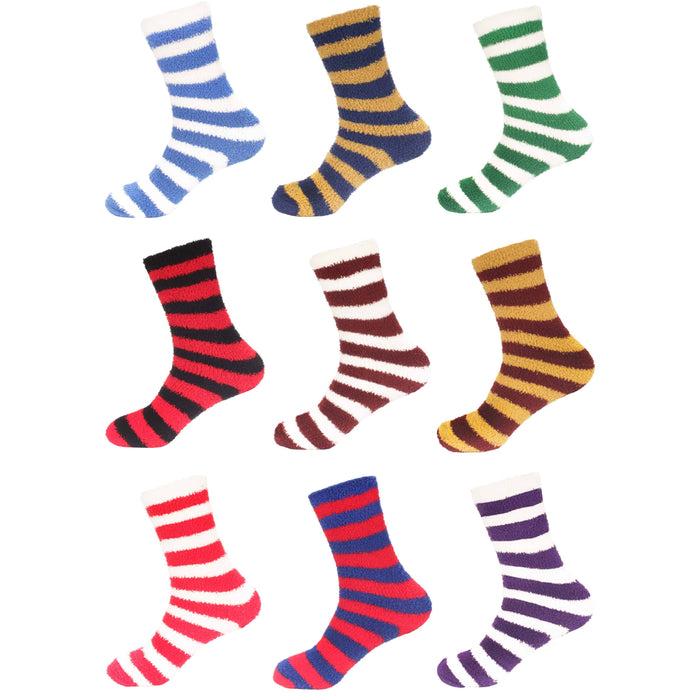 bamboomn Team Spirit Striped Fuzzy Socks