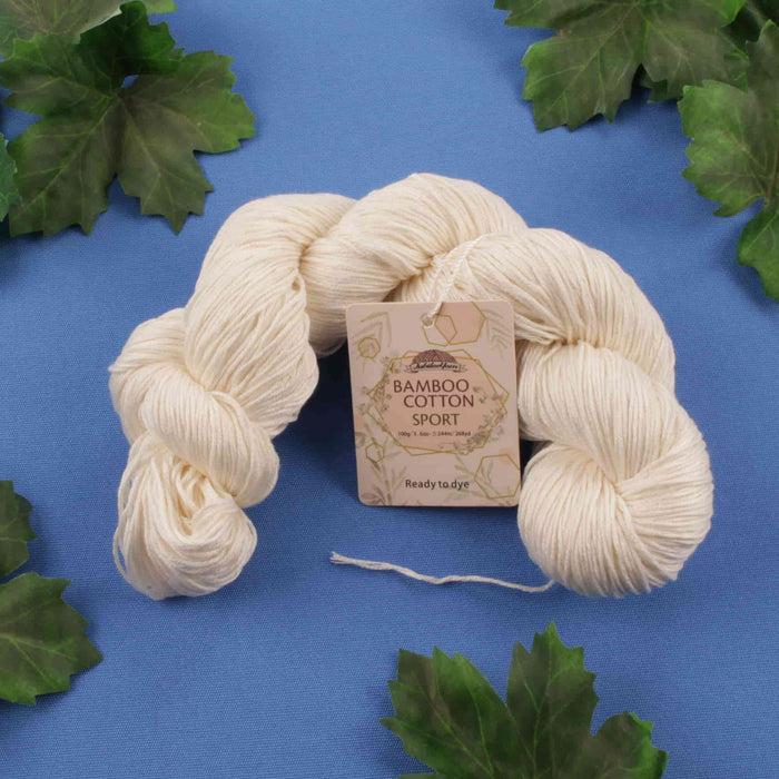 Bamboomn Undyed Bamboo Cotton Sport Yarn