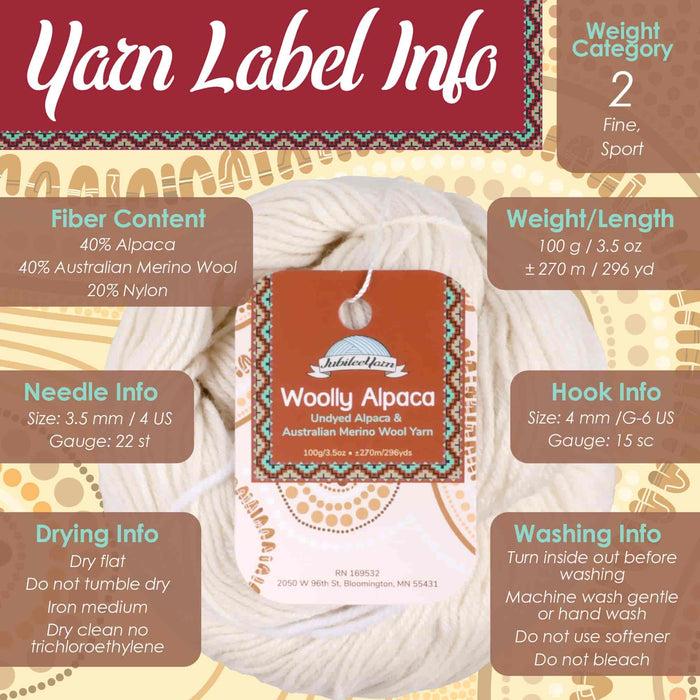 Bamboomn Undyed Woolly Alpaca Yarn