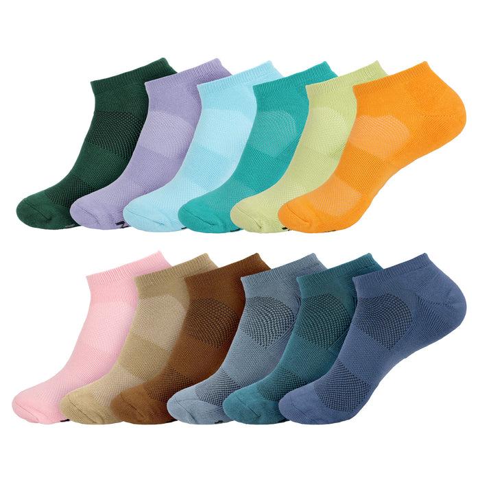 bamboomn Unisex Bamboo Sports Ankle Socks: 4 Pairs