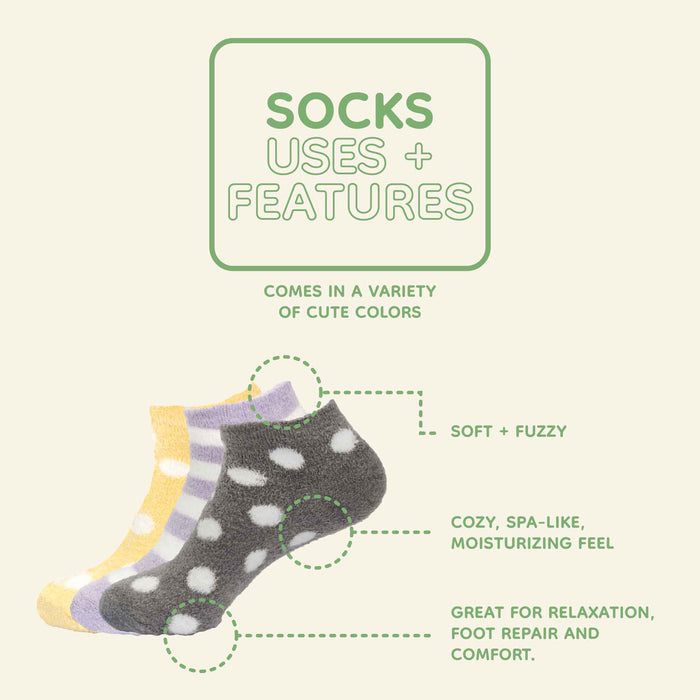 Bamboomn Women's Aloe Infused Fuzzy Nylon Socks