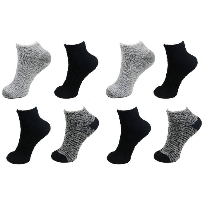 Bamboomn Women's Assorted Fuzzy Low Cut Socks