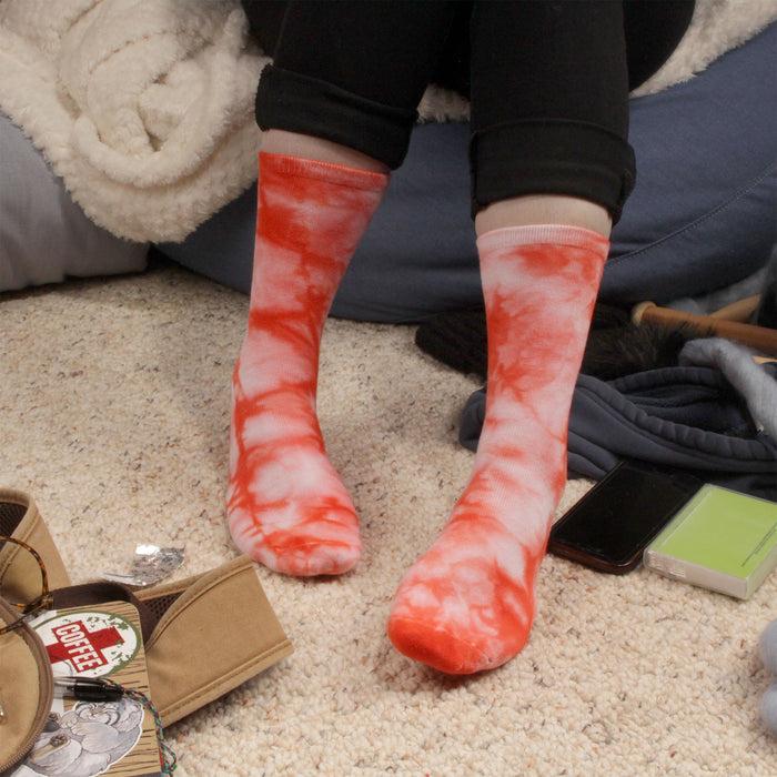 Bamboomn Women's Bamboo Tie Dye Crew Socks: 2 Pairs