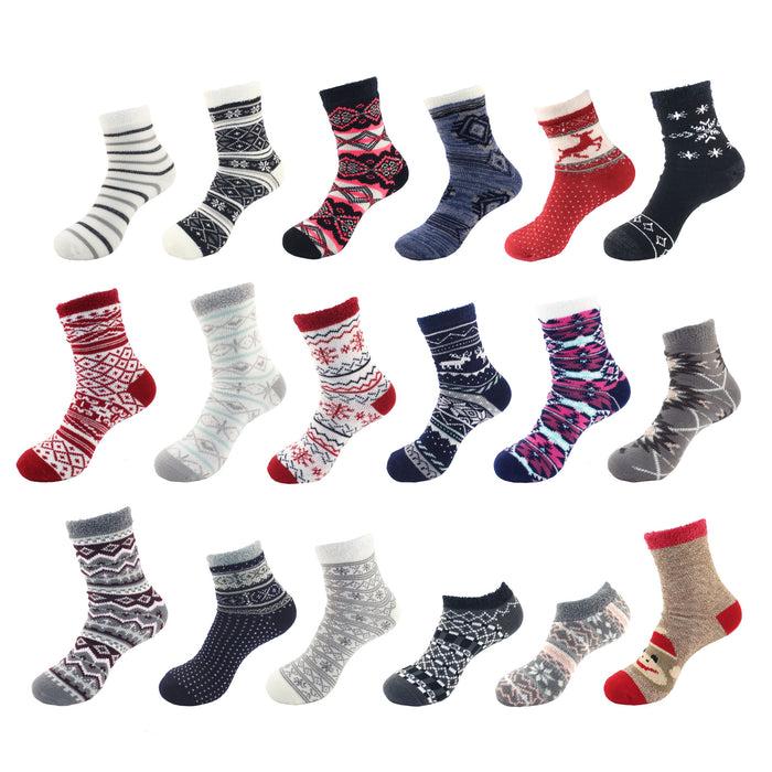 bamboomn Women's Double Layer Cabin Socks: 1 Pair
