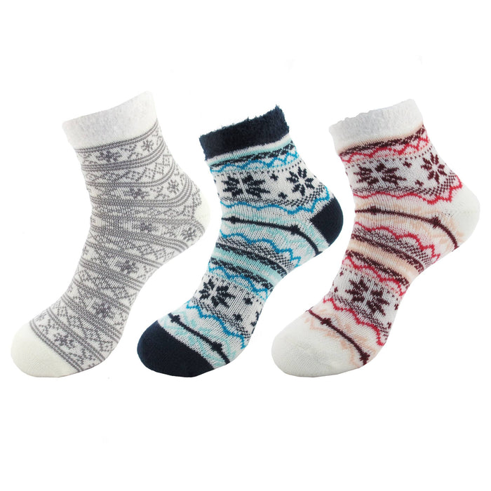 Bamboomn Women's Double Layer Crew Socks: 3 Pairs