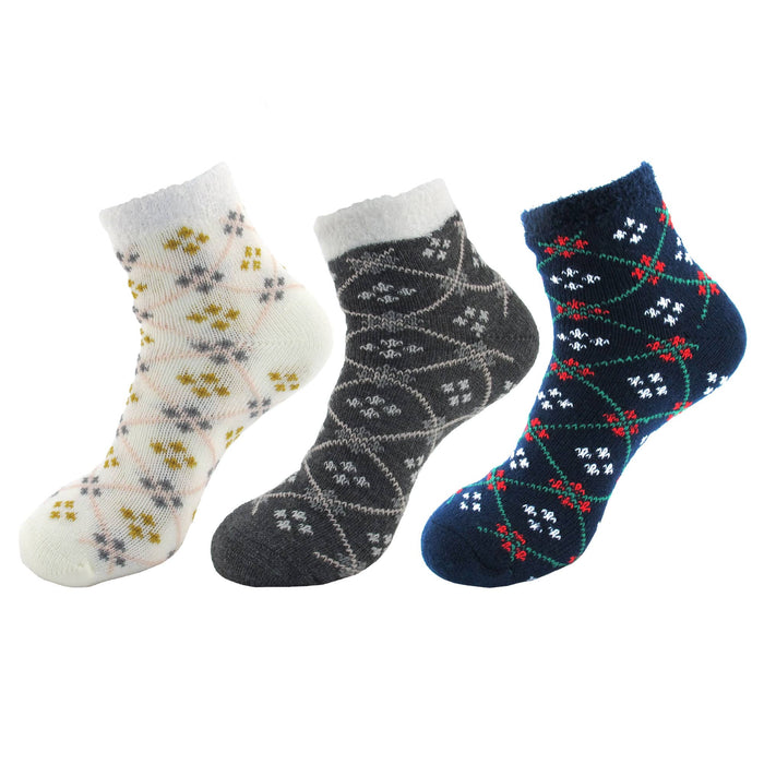 Bamboomn Women's Double Layer Crew Socks: 3 Pairs