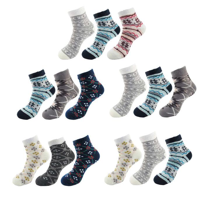 bamboomn Women's Double Layer Crew Socks: 3 Pairs
