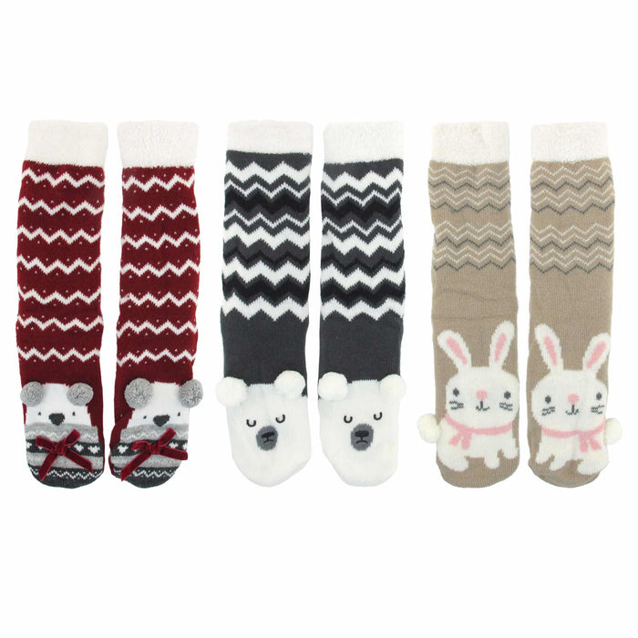 Bamboomn Women's Double Layer Socks: 3 Pairs