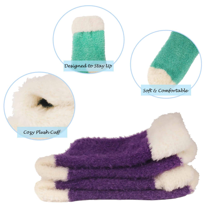 Bamboomn Women's Fuzzy Cuff Socks