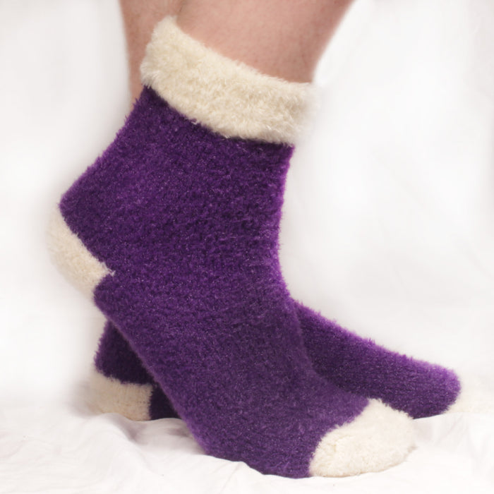 Bamboomn Women's Fuzzy Cuff Socks