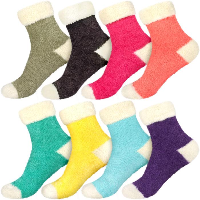 bamboomn Women's Fuzzy Cuff Socks