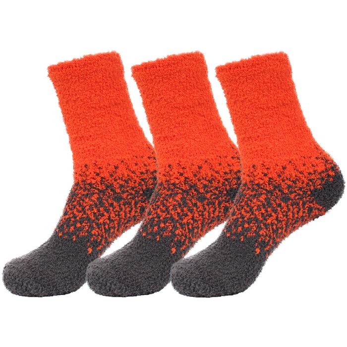 bamboomn Women's Fuzzy Gradient Home Socks - 3 Pair