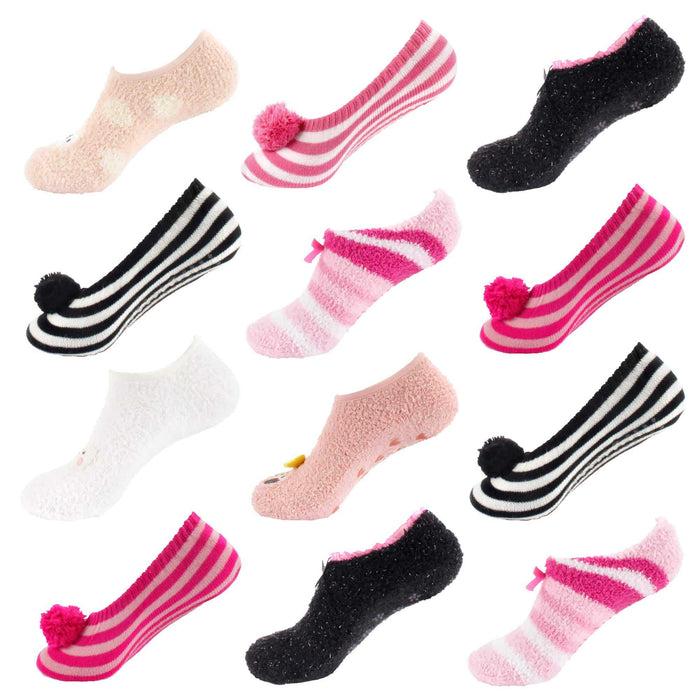 bamboomn Women's Fuzzy Socks Assortments: 12 Pairs