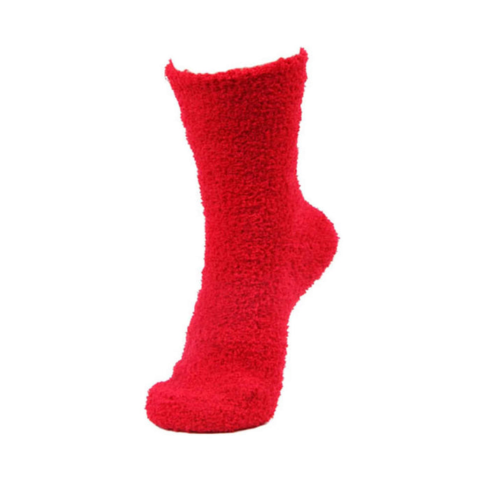 bamboomn Women's Fuzzy Striped Knobby Socks