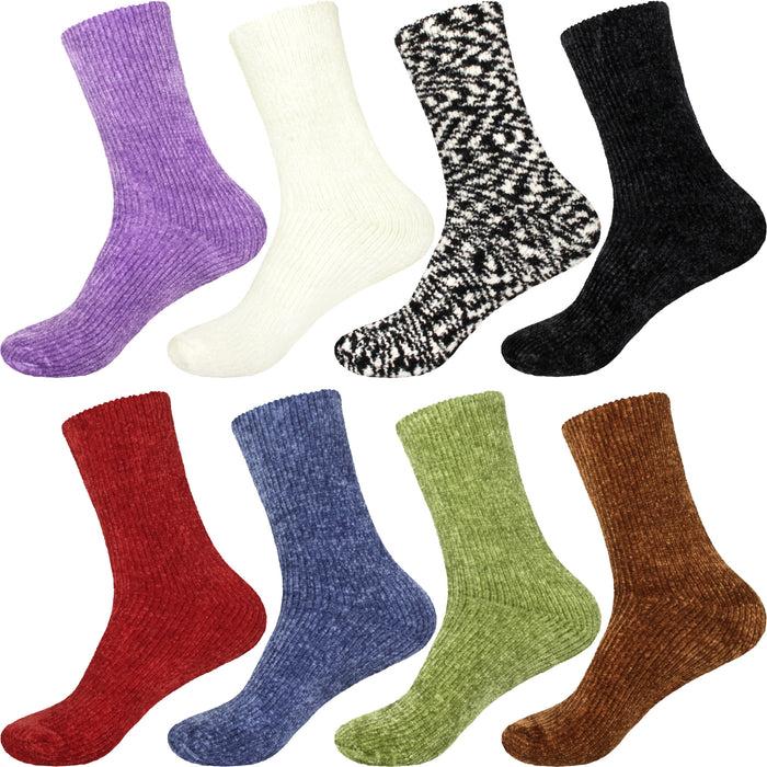 bamboomn Women's Vintage Chenille Knit Socks