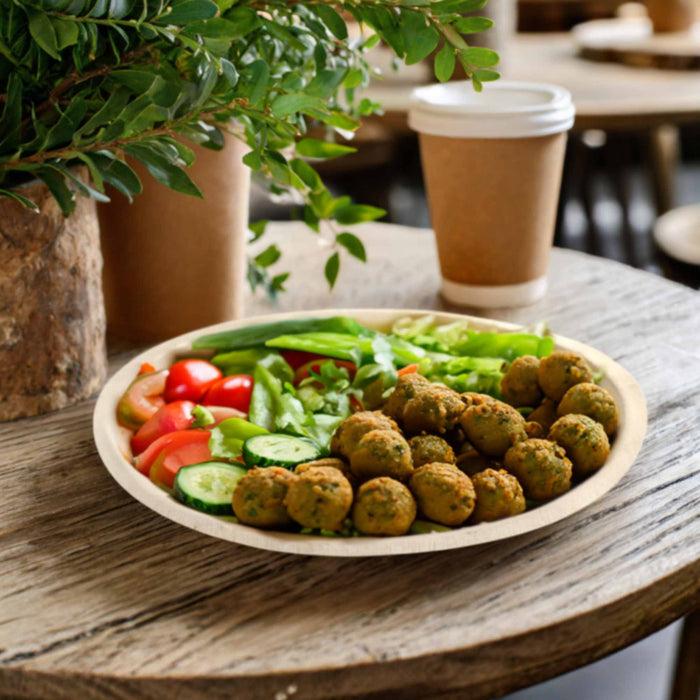 Bamboomn Wood Round Plates