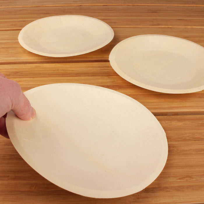 Bamboomn Wood Round Plates
