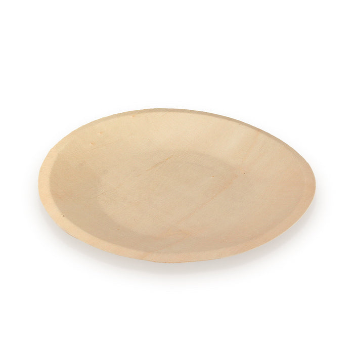 bamboomn Wood Round Plates