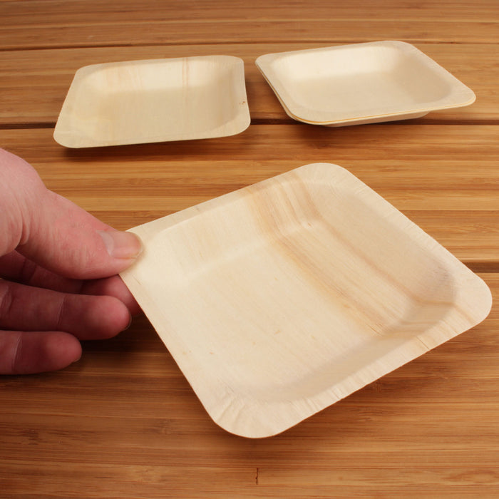 Bamboomn Wood Square Plates