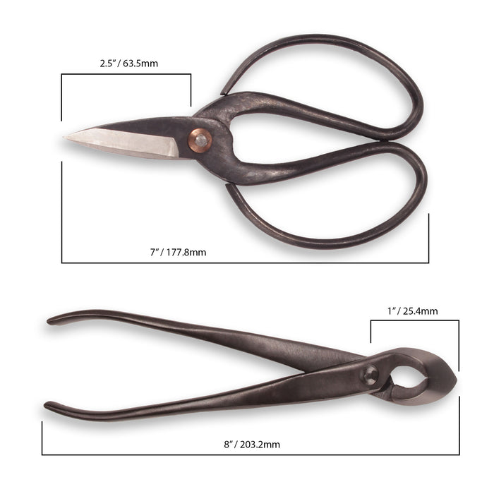 Bamboomn Bonsai Basics Set - 8" Concave Cutter And 7" Heavy Duty Shear