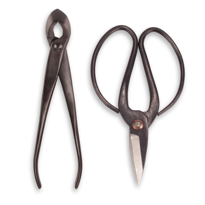 bamboomn Bonsai Basics Set - 8" Concave Cutter and 7" Heavy Duty Shear