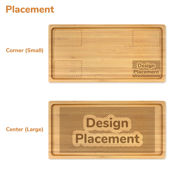 Bamboomn Build Your Own Engraved Serving Tray: Your Own Logo