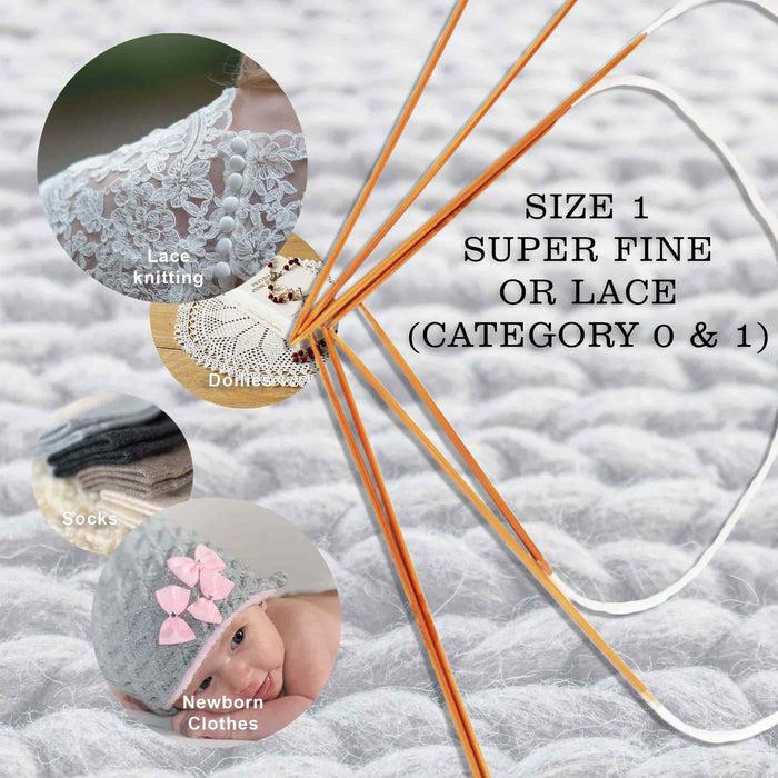 Bamboomn Circular Bamboo Knitting Needles Set: 4 Lengths/Size