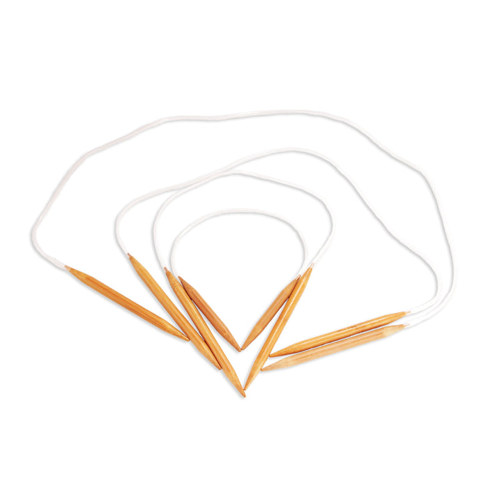 bamboomn Circular Bamboo Knitting Needles Set: 4 Lengths/Size