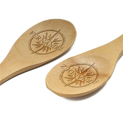 bamboomn Compass with Name Custom Engraved Serving Spoon