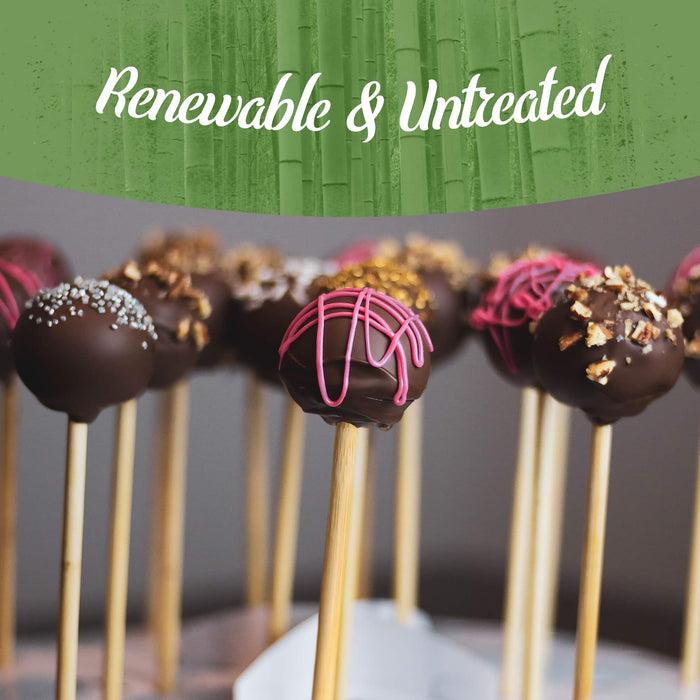 Bamboomn Corn Dog Candy Apple Semi-Point Round Bamboo Skewers