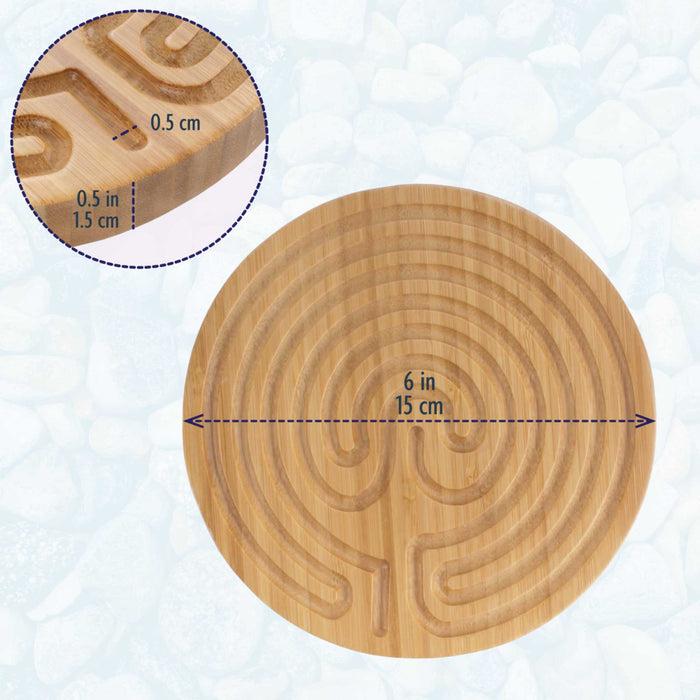 Bamboomn Cretan Style 7 Circuit 6” Bamboo Finger Labyrinth