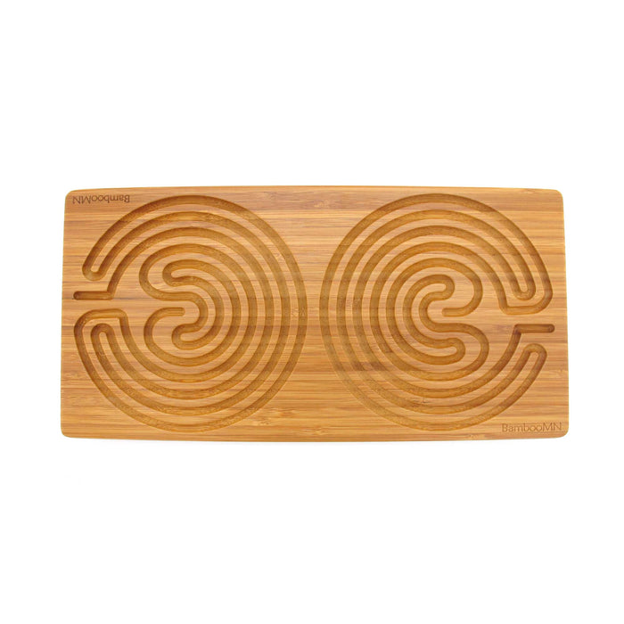 bamboomn Cretan Style Double 7 Circuit 12”x6” Bamboo Finger Labyrinth