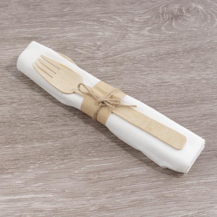 Bamboomn Disposable Bamboo Veneer Twine Tied Utensil Set