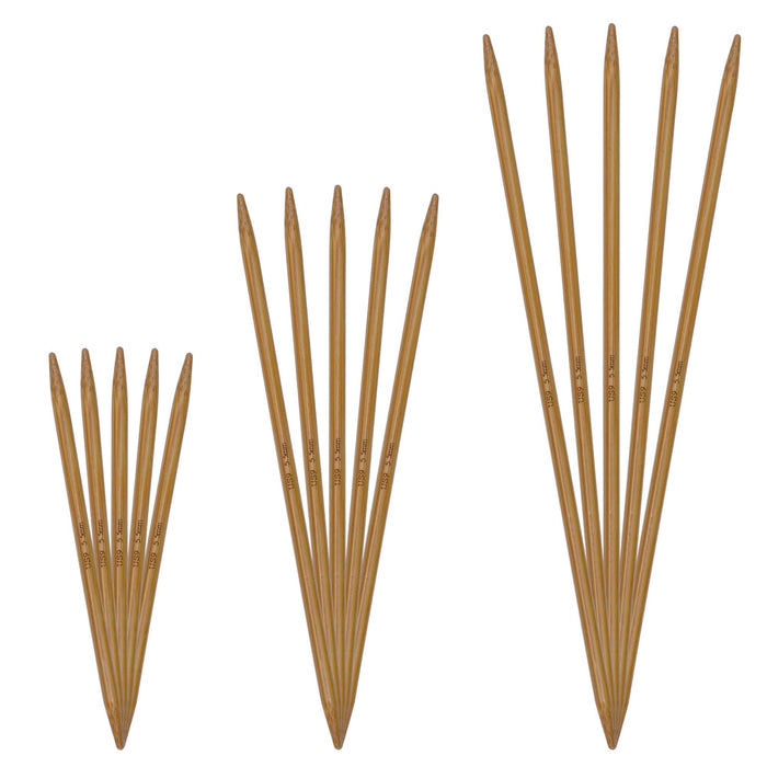 bamboomn Double Point Bamboo Knitting Needle 3 Length Sets