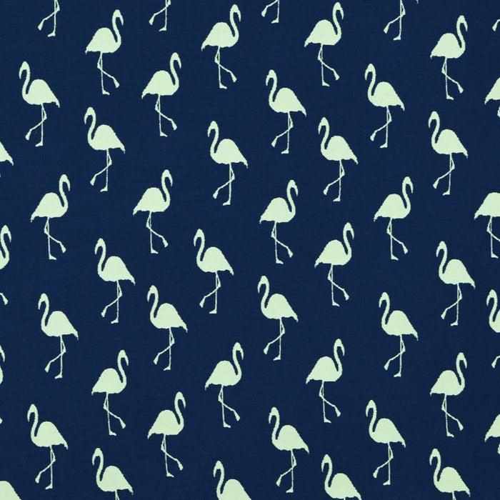 bamboomn Flamingo Dark Denim Covington Upholstery Fabric